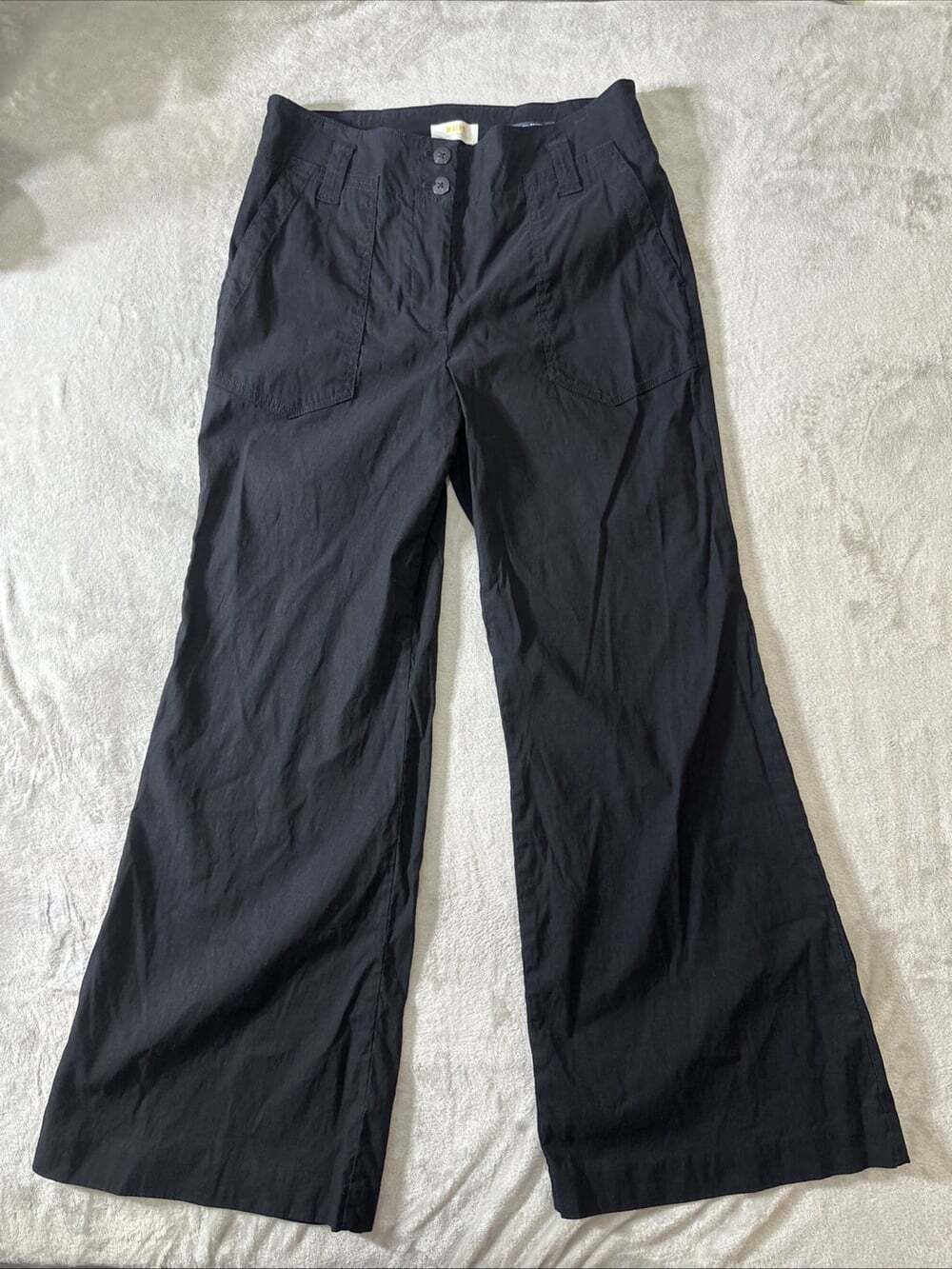 Maeve by Anthropologie Women’s 10P The Naomi Black Wide Leg Utility Pants